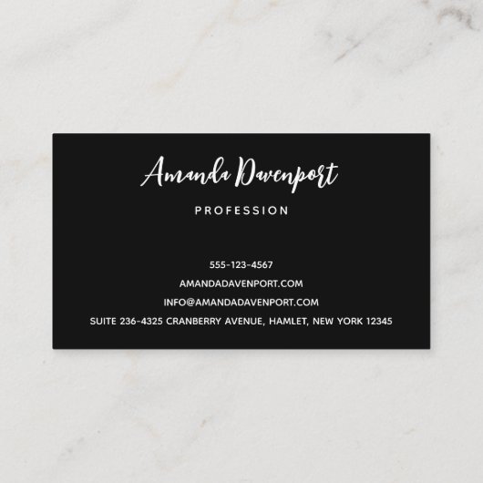 Gothic schedel met rode bloemen en gouden bladeren visitekaartje (Achterkant)