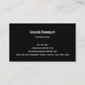 Gothic schedel met rode bloemen en gouden bladeren visitekaartje (Achterkant)