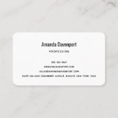 Gothic schedel met rode bloemen en gouden bladeren visitekaartje (Achterkant)