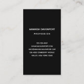 Gothic schedel met rode bloemen en gouden bladeren visitekaartje (Achterkant)