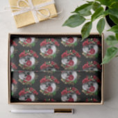 Gothic schedel met rode bloemen gepatterd tissuepapier (Geschenk)