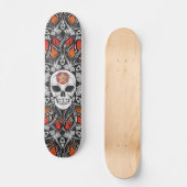 Gothic schedel - Oranje schaats Skateboard (Voorkant)