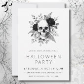 Gothic Schedel & Rozen Halloween Kaart