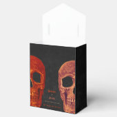 Gothic schedel Sinaasappel zwart Halloween Dank u Bedankdoosjes (Geopend)