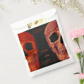 Gothic schedel Sinaasappel zwart Halloween Dank u Bedankzakje (Gezegeld)