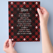 Gothic Schedel Tartan Plaid Flyer (Hand)