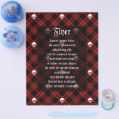 Gothic Schedel Tartan Plaid Flyer (Enkel)