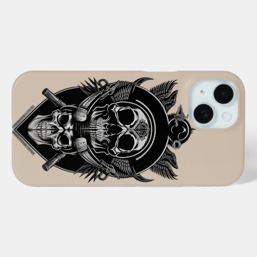 Gothic Schedelontwerp Case-Mate iPhone Case (Achterkant (horizontaal))