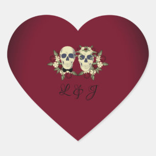 Gothic schedels bruiloft uitnodiging envelop zegel