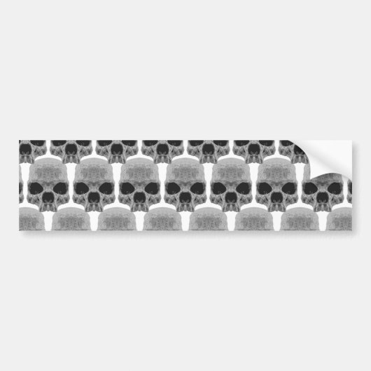 gothic schedels bumpersticker (Voorkant)