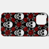 Gothic schedels en Rozen Case-Mate iPhone Case (Achterkant (horizontaal))