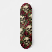  Gothic Schedels en Rozen Persoonlijk Skateboard (Voorkant)