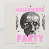 Gothic Schedels Halloween Feest Uitnodiging (Voorkant / Achterkant)
