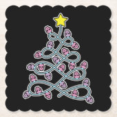 Gothic Schedels Kerstboom Onderzetters (Voorkant)