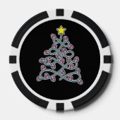 Gothic schedels Kerstboom Poker Chips (Voorkant)