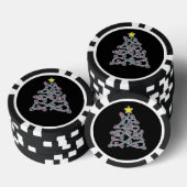 Gothic schedels Kerstboom Poker Chips (Opstapeling)
