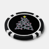 Gothic schedels Kerstboom Poker Chips (Enkel)