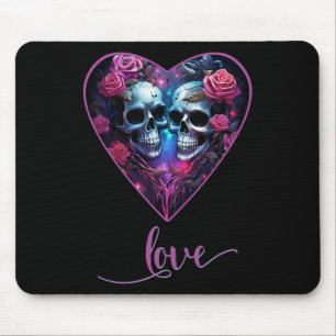 Gothic Schedels Love For Valentine´s Love Rock Voo Muismat