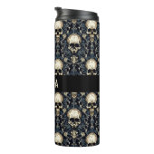 Gothic Schedels met Blauwe Bloemen Thermosbeker (Geroteerd rechts)