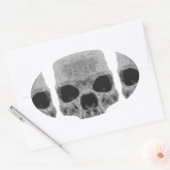 gothic schedels ovale sticker (Envelop)