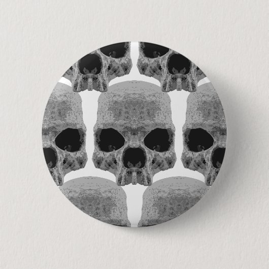 gothic schedels ronde button 5,7 cm (Voorkant)