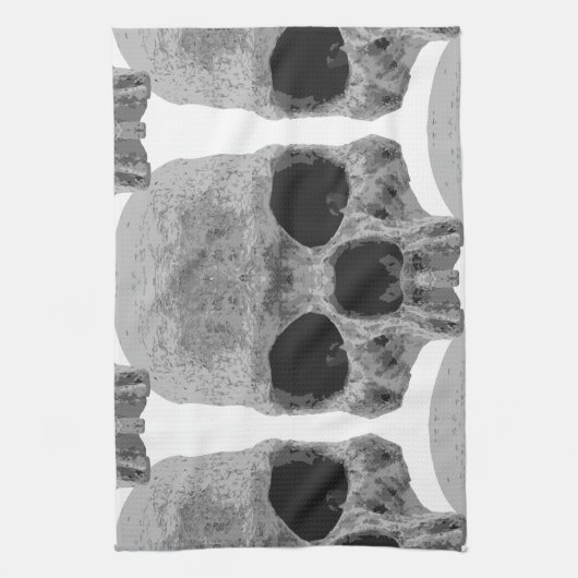 gothic schedels theedoek (Verticaal)