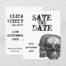 Gothic Schedels Trouwen Save The Date