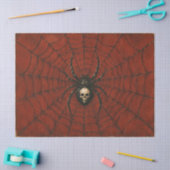 Gothic Schedelspin Rode Web Decoupage Tissuepapier (Craft)