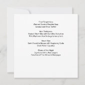 Gothic Schedelvlinder Trouwmenu – Feest van de Eeu Kaart (Achterkant)