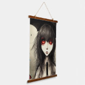 Gothic School Girl Hangend Wandkleed (Gebogen)