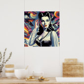 Gothic Sci-Fi Girl Poster (Keuken)