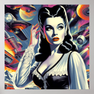 Gothic Sci-Fi Girl Poster