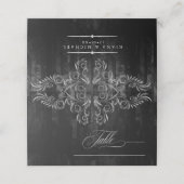 Gothic Scrollwork Wedding Table Burgundy ID866 Plaatskaartje (Buitenkant ongevouwen)