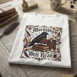 Gothic Sepia Barok Raven T-shirt