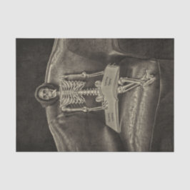 Gothic  Sepia Texture Skeleton Tissuepapier