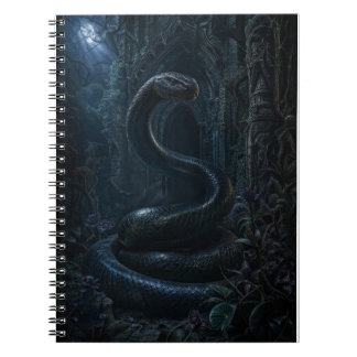 Gothic Serpent Donkere Botanische Kunstprint Notitieboek