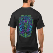 Gothic Serpent Schedel Crest Shirt – Neon Donkere  (Achterkant)