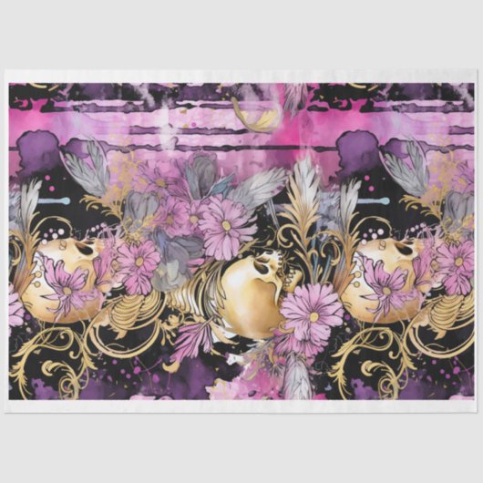 Gothic Shabby Glam H Decoupage Papier (Voorkant)