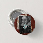 Gothic Shakespeare Pin Ronde Button 3,2 Cm (Voorkant /achterkant)