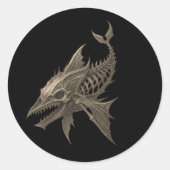 Gothic Shark Skull Sticker (Voorkant)