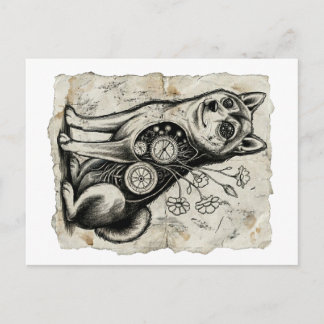 Gothic Shiba Vintage Postcards Briefkaart