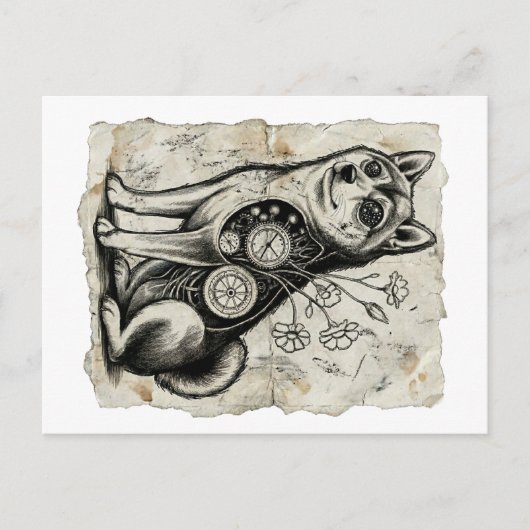 Gothic Shiba Vintage Postcards Briefkaart (Voorkant)