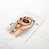 Gothic Silver en Gold Glam Chic Spa Party Folie Uitnodiging (Gedraaid)