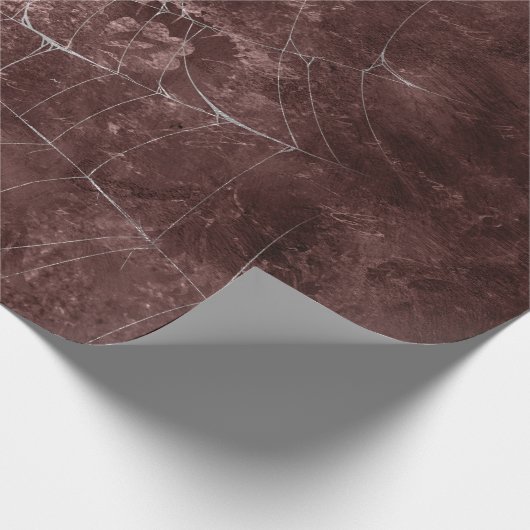 Gothic Silver Web Distressed Wrapping Paper Cadeaupapier (Hoek)