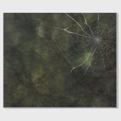 Gothic Silver Web Distressed Wrapping Paper Cadeaupapier (Vlak)