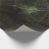 Gothic Silver Web Distressed Wrapping Paper Cadeaupapier (Hoek)