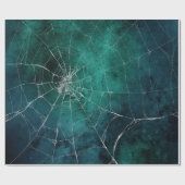 Gothic Silver Web Distressed Wrapping Paper Cadeaupapier (Vlak)