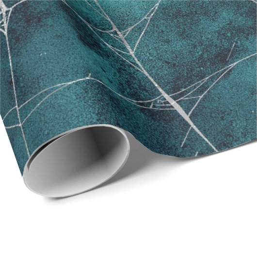 Gothic Silver Web Distressed Wrapping Paper Cadeaupapier (Rol Hoek)