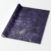 Gothic Silver Web Distressed Wrapping Paper Cadeaupapier (Uitgerold)