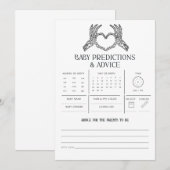 Gothic Skelet Baby Voorspellingen Adviesspel Notitiekaartje (Voorkant / Achterkant)